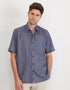 RADEN SHORT SLEEVE SHIRT (NAVY BLUE)
